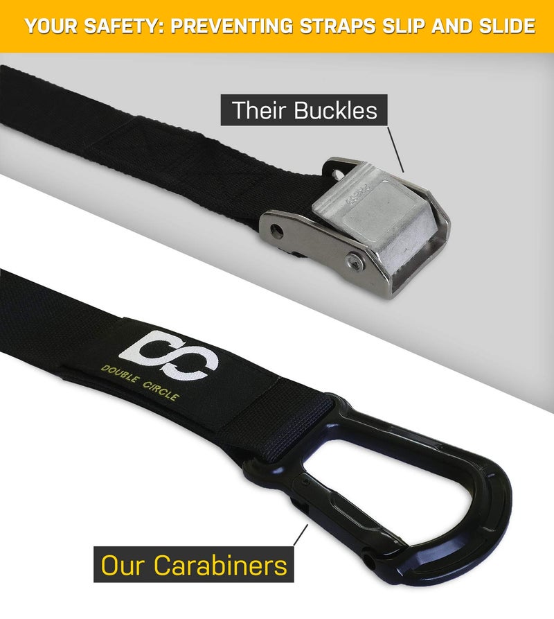 Double Circle Quick Adjust Numbered Straps for Gymnastic Rings - Carabiner System and Exercise Video Guide for Full Body Workout, Calisthenics, and Home Gym - Image 4